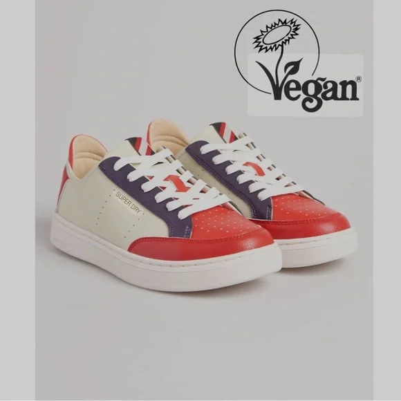 Superdry Shoes Superdry Vegan Red And Navy Sneakers Poshmark